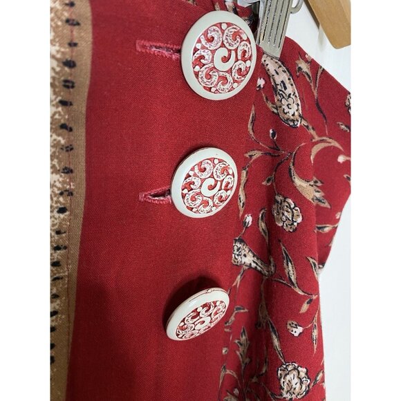 Sharon Anthony 22W Vintage Boho Cottagecore Midi Skirt Elastic Waist Made in USA - Picture 2 of 8